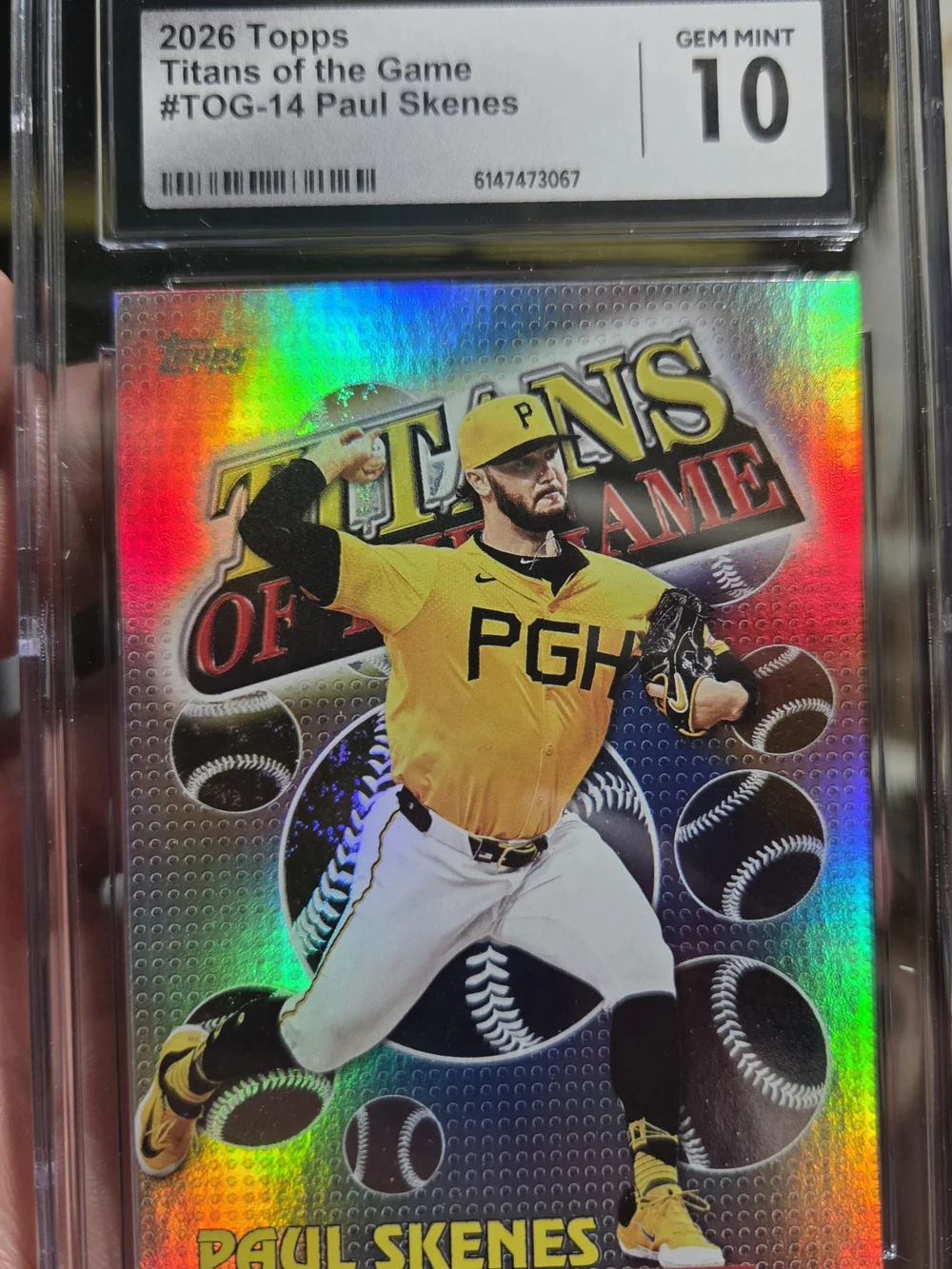 Paul Skenes 2026 Topps Titans Of The Game #TOG-14 (CGC 10)